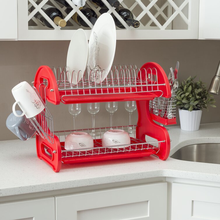 Kitchen plastic 2024 dish rack